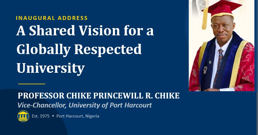 INAUGURAL ADDRESS: A Shared Vision for a Globally Respected University